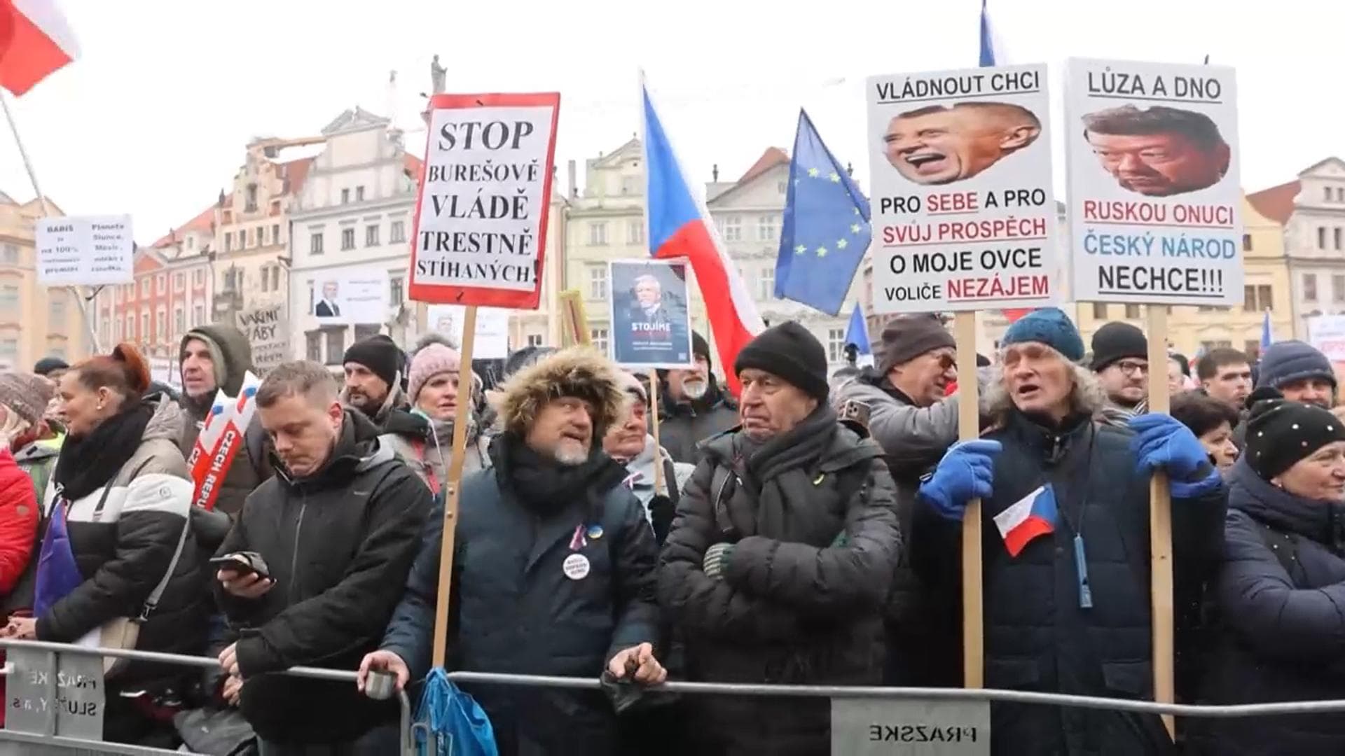 체코서 대통령 지지 시위…"9만 명 참여"